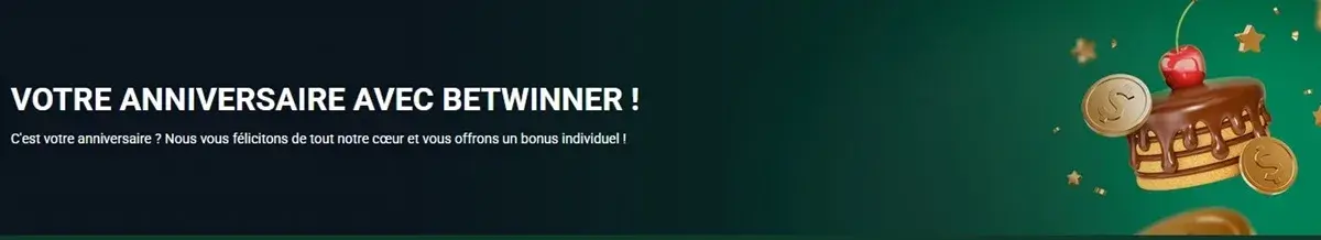 betwinner prime d'anniversaire