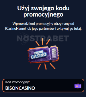 Bison casino kod promocyjny