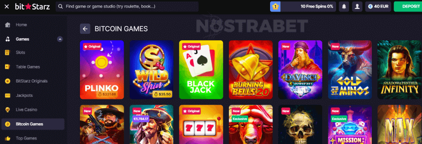 Bitstarz casino bitcoin games