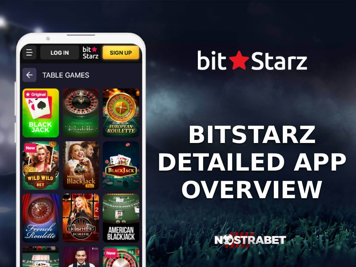 Bitstarz mobile app interface on a smartphone