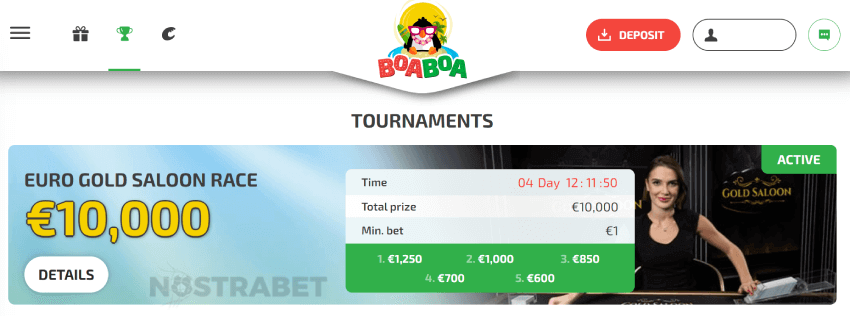 Boaboa casino tournaments