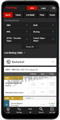 Bodog Sports on Android