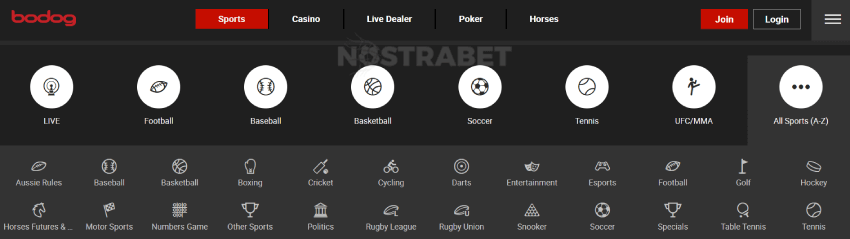 bodog sports betting coverage