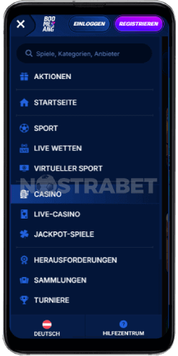 Boomerang casino App