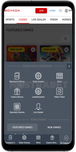 bovada casino android app all games