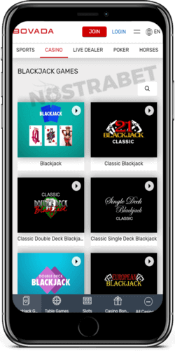 bovada casino ios app blackjack