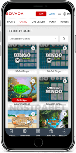 bovada casino ios app specialty games