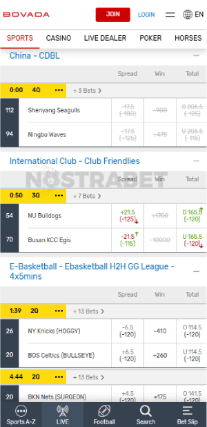 bovada live betting