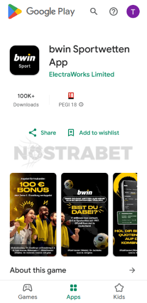 Schritte zur bwin Android-App