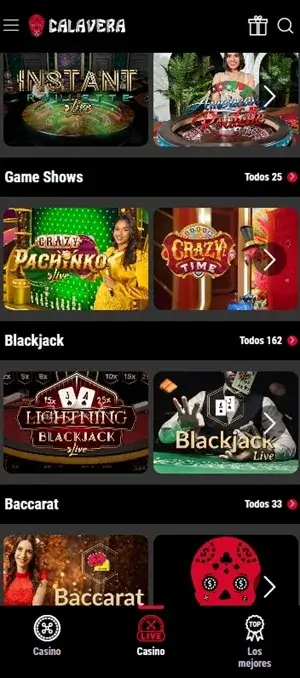 casino en vivo calavera