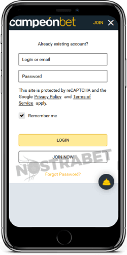 Campeonbet mobile login iOS