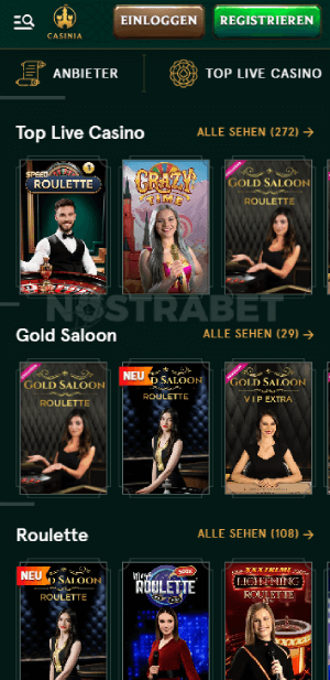 casinia live casino