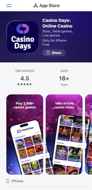 Casino Days iOS App Download
