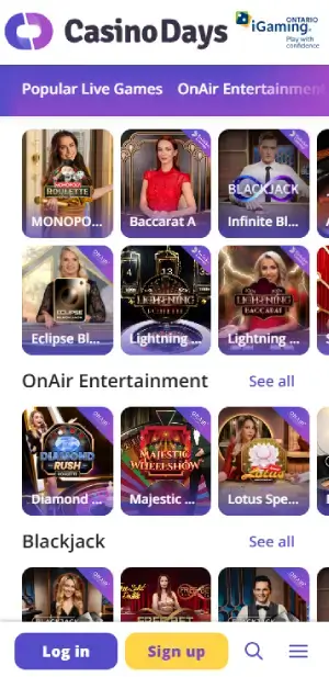 Casino Games live casino ontario