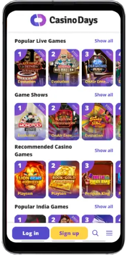 Casino Days Mobile App