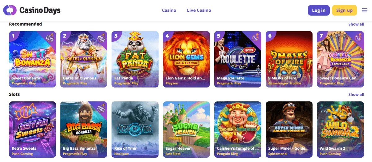 casino days slot games
