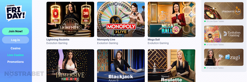 CasinoFriday live studios