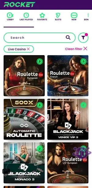 casino rocket live casino