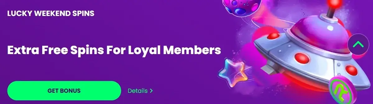 casino rocket lucky weekend spins