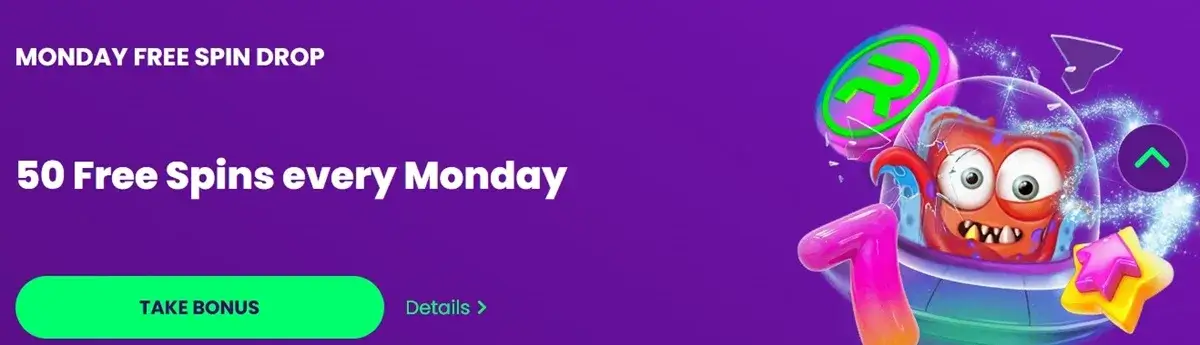 casino rocket monday free spin drop