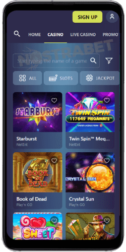 Casinoin Mobile Version
