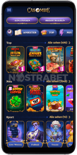 Casombie Casino mobile Version