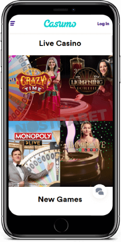 Casumo live casino on iOS