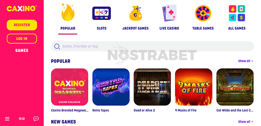 Caxino Casino Website Design