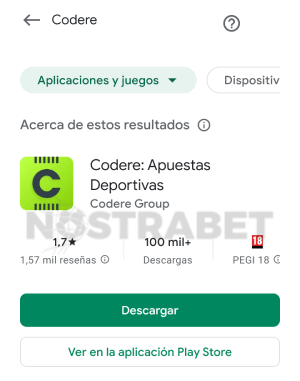 Codere app descargar Android