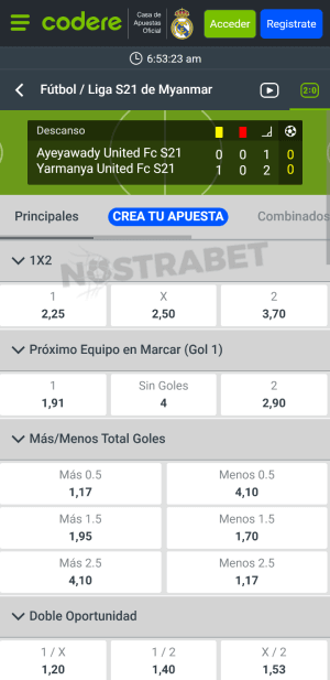 Codere apuestas en vivo movil
