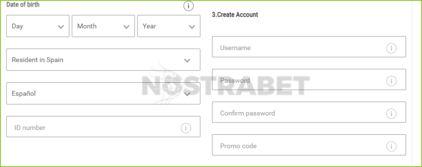 codere registration form details