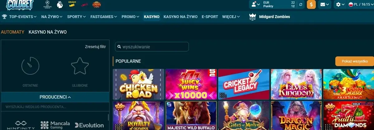 gry kasynowe coldbet