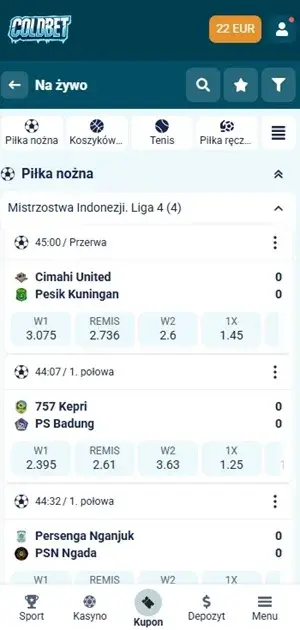 zakłady na żywo coldbet