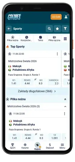 aplikacja mobilna coldbet