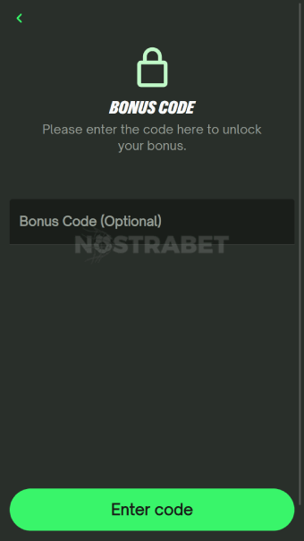 comeon bonus code enter