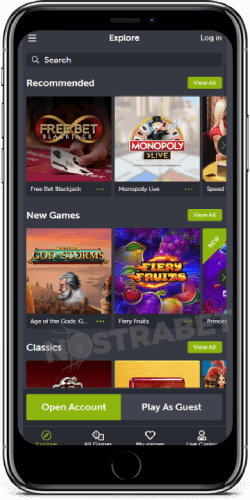 ComeOn mobile casino on iOS