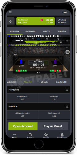 ComeOn mobile live bettin on iPhone