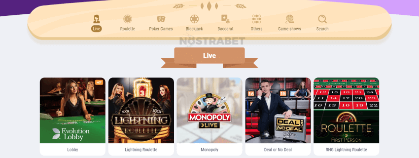 Cookie Casino Live Games