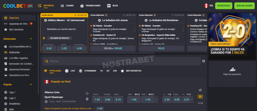 Coolbet página de inicio