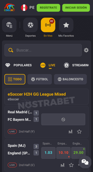 Coolbet apuestas en vivo