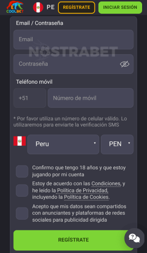 Coolbet registro movil