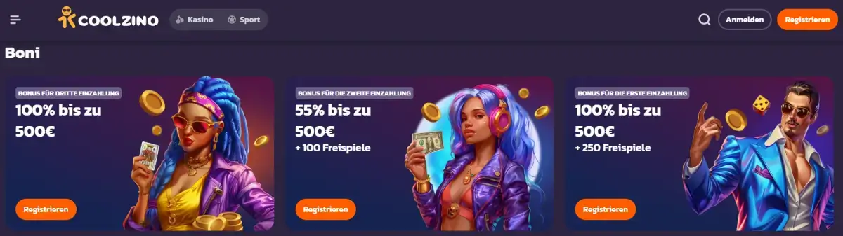 Coolzino Willkommensbonus