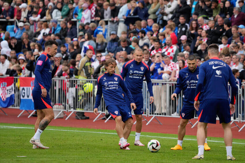 Croatia football team training