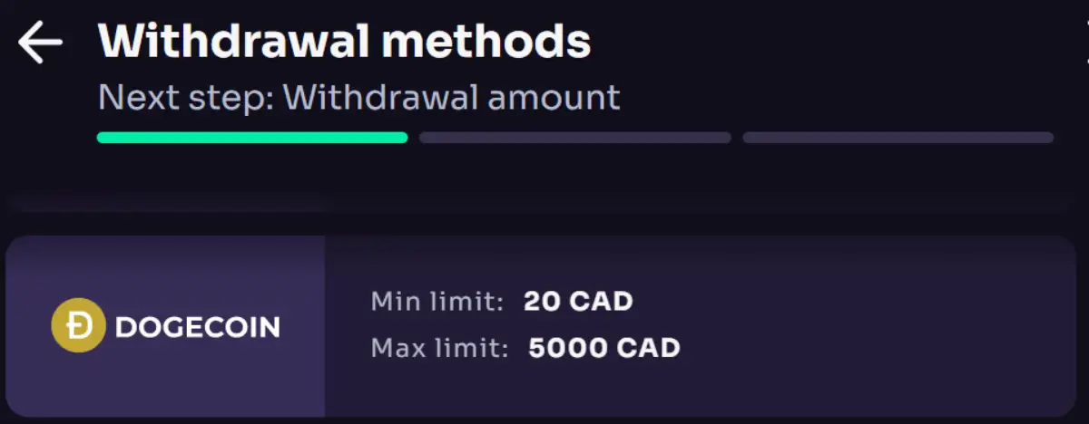 Dogecoin casino withdrawals