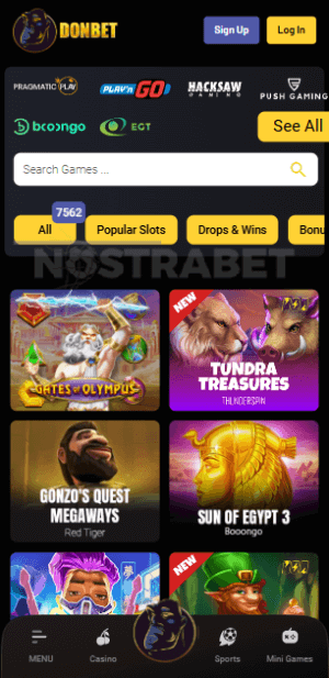 Donbet casino games