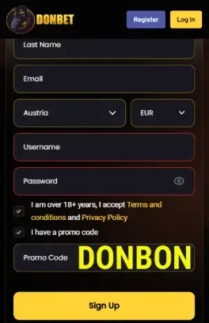 Donbet promo code enter