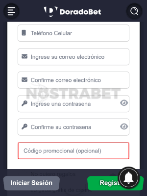 Doradobet código de bono entrar