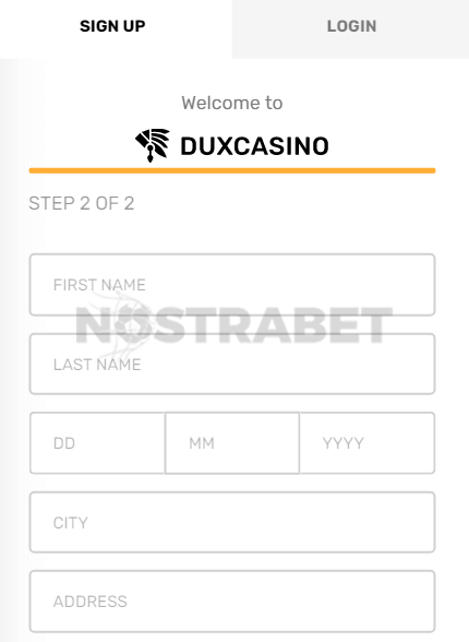 Duxcasino Registration