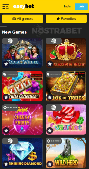 easybet casino games