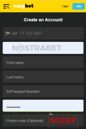 easybet registration South Africa